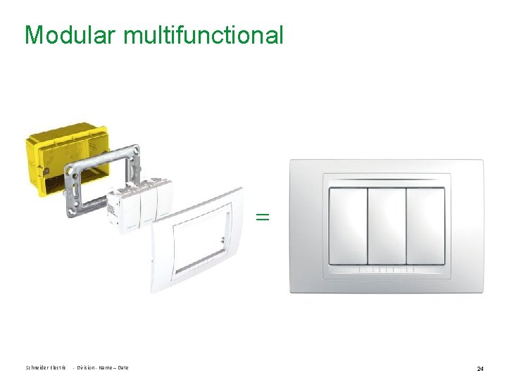 Modular multifunctional = Schneider Electric - Division - Name – Date 24 