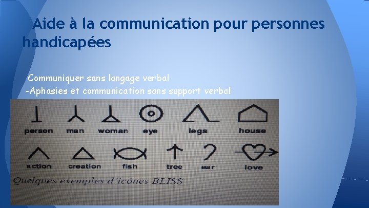 Aide à la communication pour personnes handicapées Communiquer sans langage verbal -Aphasies et communication