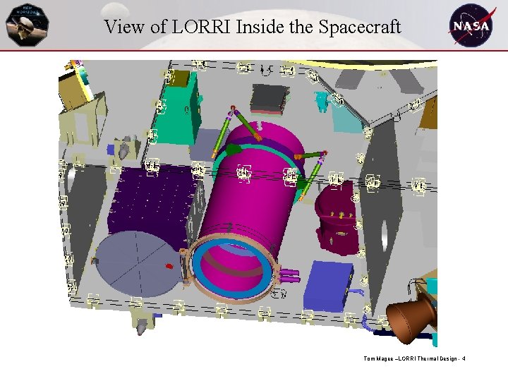 View of LORRI Inside the Spacecraft Tom Magee –LORRI Thermal Design - 4 
