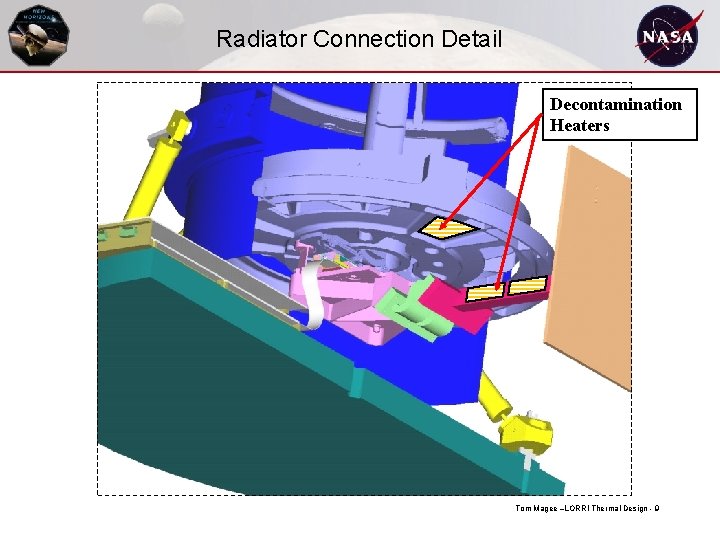 Radiator Connection Detail Decontamination Heaters Tom Magee –LORRI Thermal Design - 9 