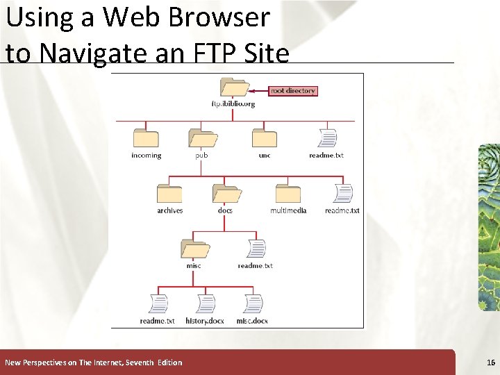 Using a Web Browser to Navigate an FTP Site New Perspectives on The Internet,