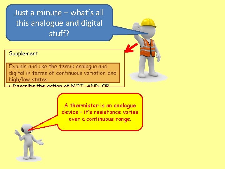 Just a minute – what’s all this analogue and digital stuff? A thermistor is