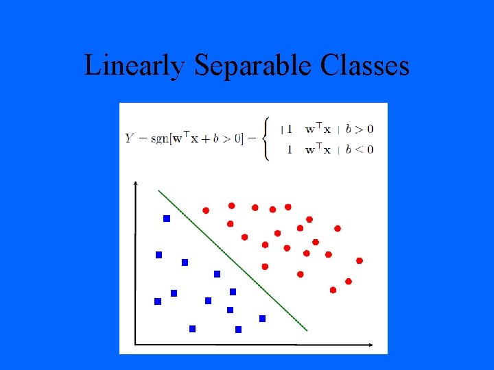 Linearly Separable Classes 