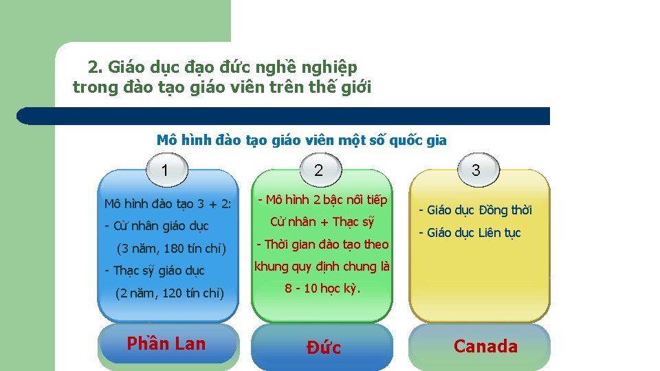 2. Giáo dục đạo đức nghề nghiệp trong đào tạo giáo viên trên thế