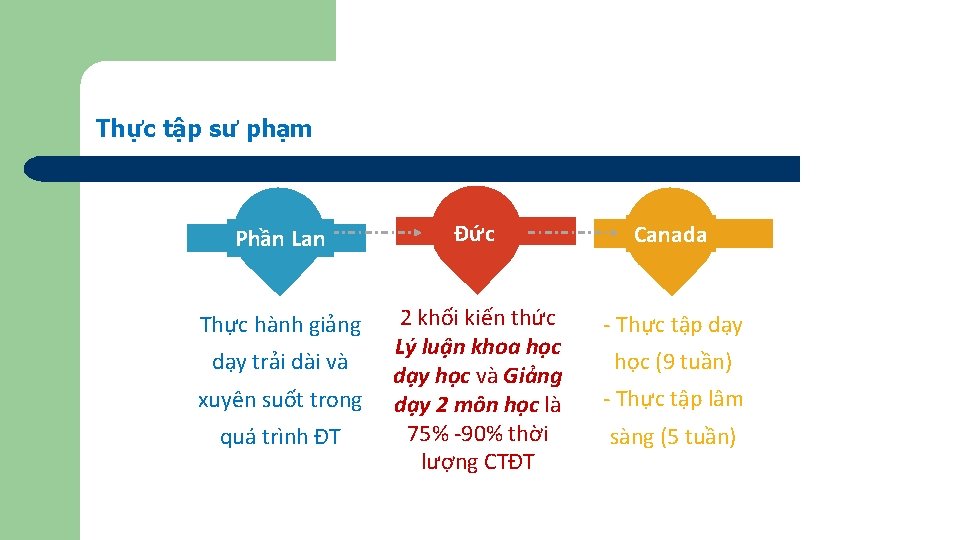 Thực tập sư phạm Phần Lan Đức Canada Thực hành giảng 2 khối kiến