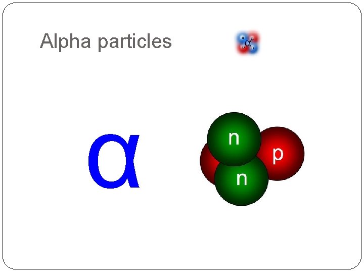 Alpha particles α 