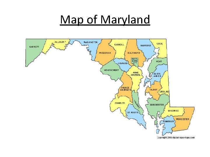 Map of Maryland 