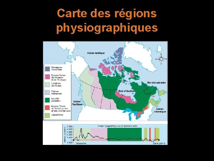 Carte des régions physiographiques 