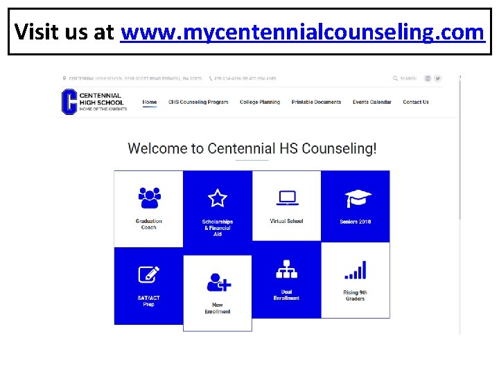 Visit us at www. mycentennialcounseling. com 