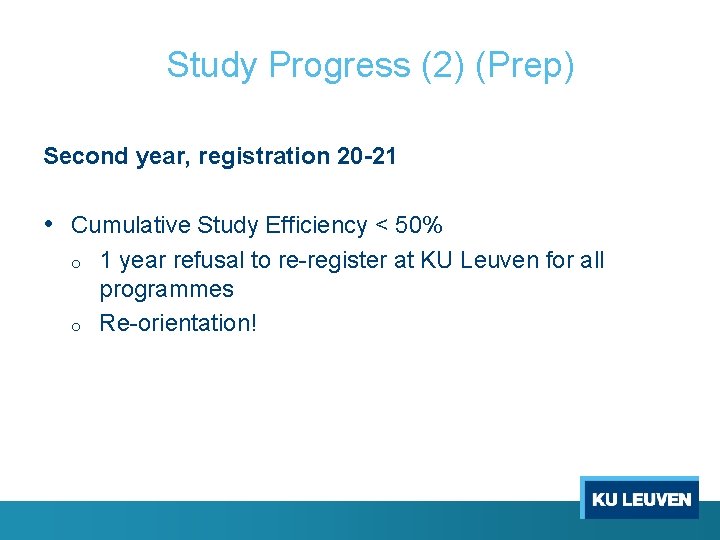 Study Progress (2) (Prep) Second year, registration 20 -21 • Cumulative Study Efficiency <