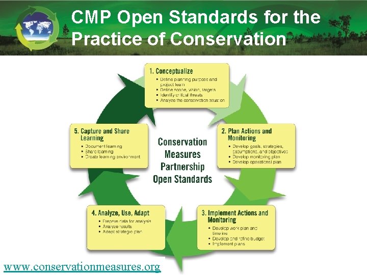 CMP Open Standards for the Practice of Conservation www. conservationmeasures. org 