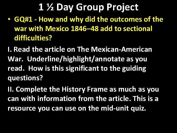 1 ½ Day Group Project • GQ#1 - How and why did the outcomes