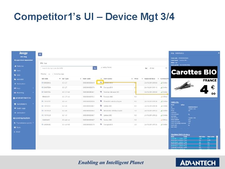 Competitor 1’s UI – Device Mgt 3/4 
