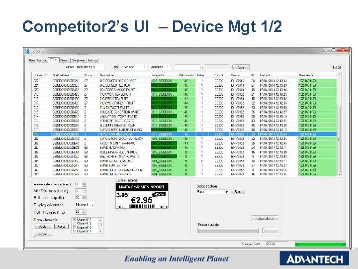 Competitor 2’s UI – Device Mgt 1/2 