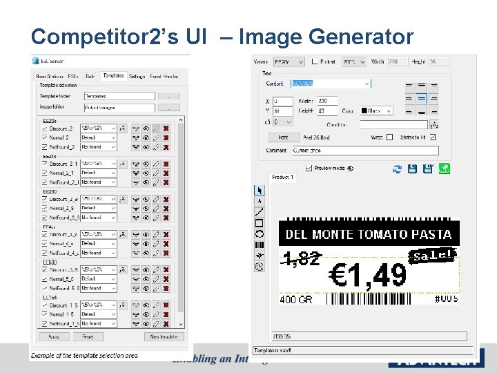 Competitor 2’s UI – Image Generator 