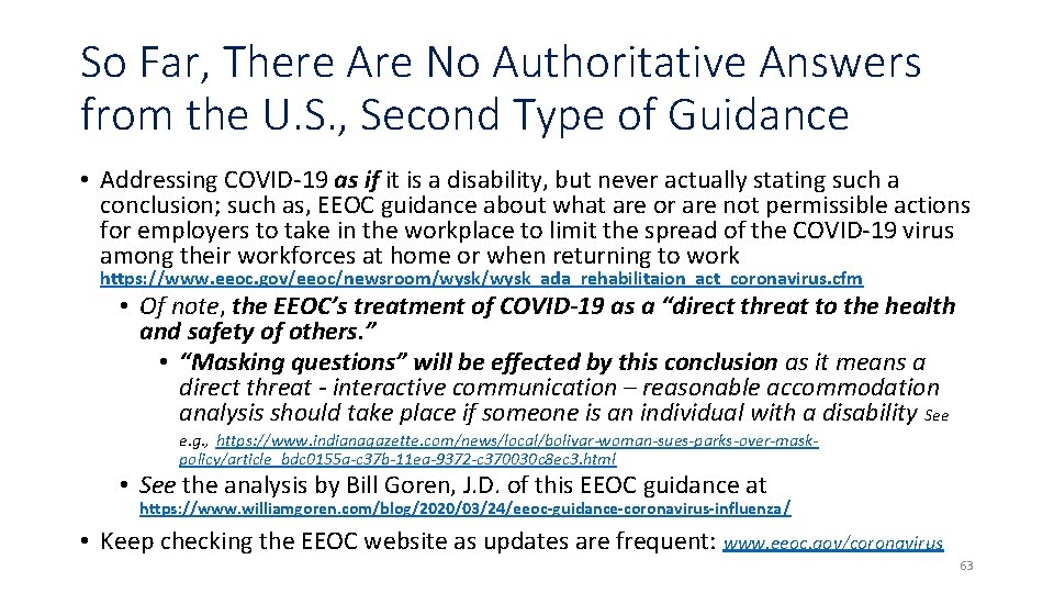 So Far, There Are No Authoritative Answers from the U. S. , Second Type