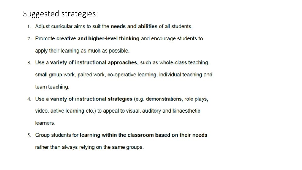 Differentiation ideas in science These have been working