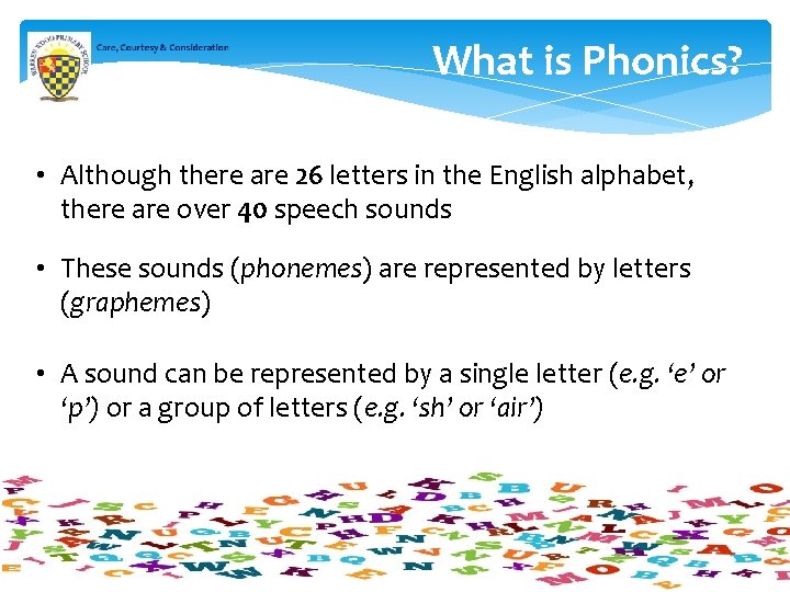 What is Phonics? • Although there are 26 letters in the English alphabet, there What is Phonics? • Although there are 26 letters in the English alphabet, there
