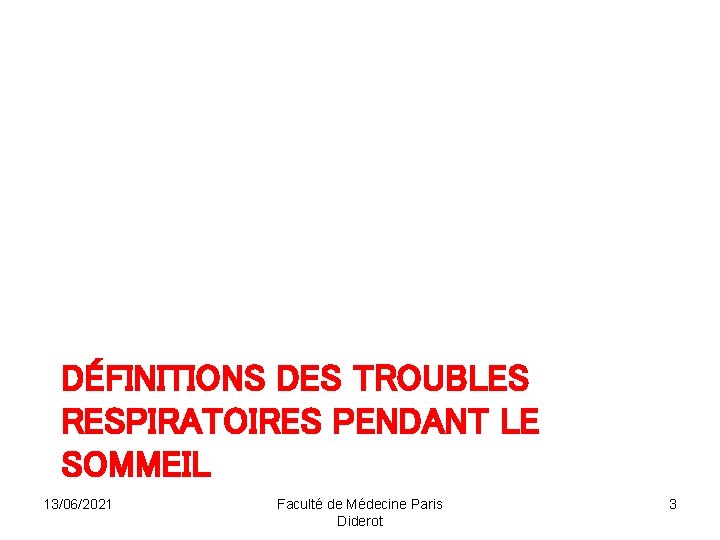 Le Syndrome dApnes du Sommeil Dr Dominique Maillard