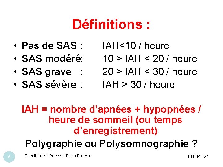 Le Syndrome dApnes du Sommeil Dr Dominique Maillard