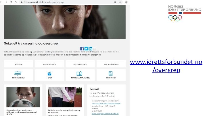 www. idrettsforbundet. no /overgrep 