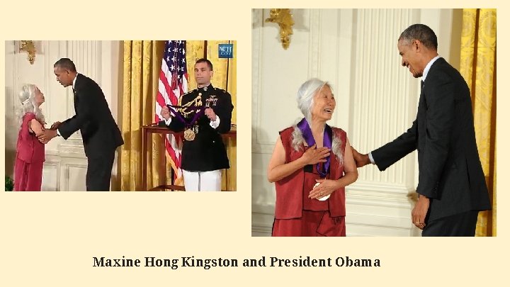 Maxine Hong Kingston and President Obama 