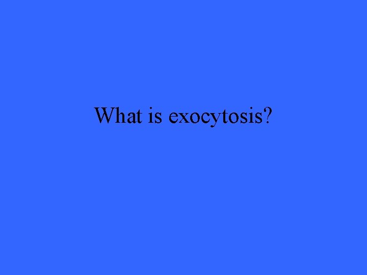What is exocytosis? 