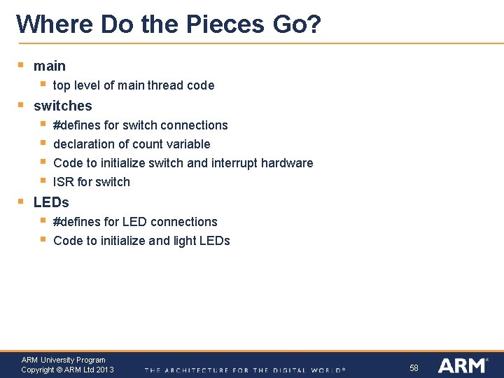 Where Do the Pieces Go? § main § § switches § § § top