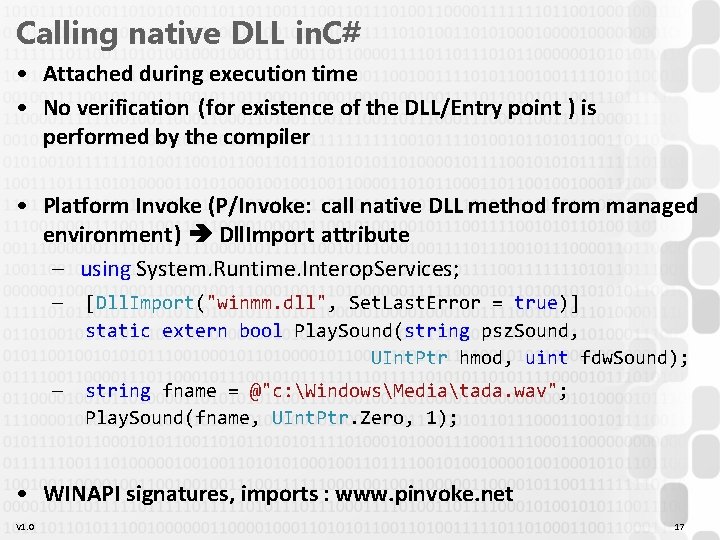Advanced Development Techniques DLL Reflection Advanced Development ...