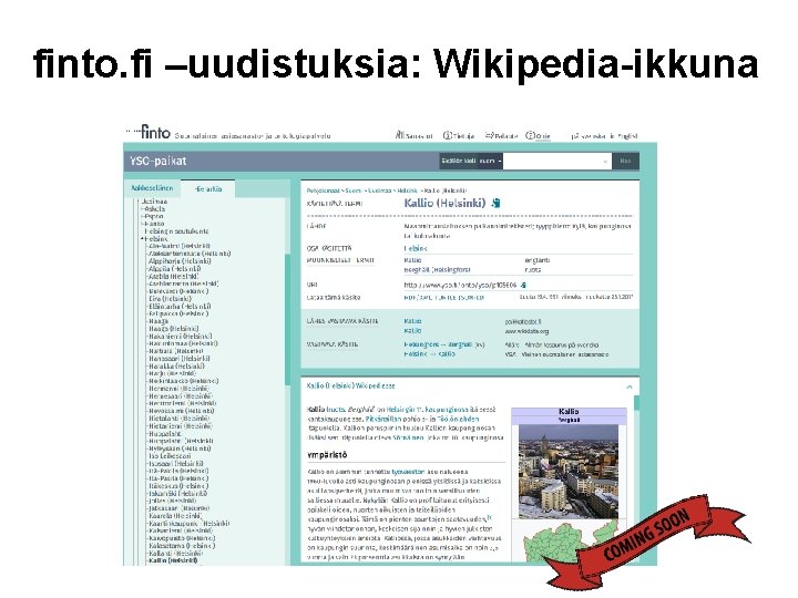 finto. fi –uudistuksia: Wikipedia-ikkuna 