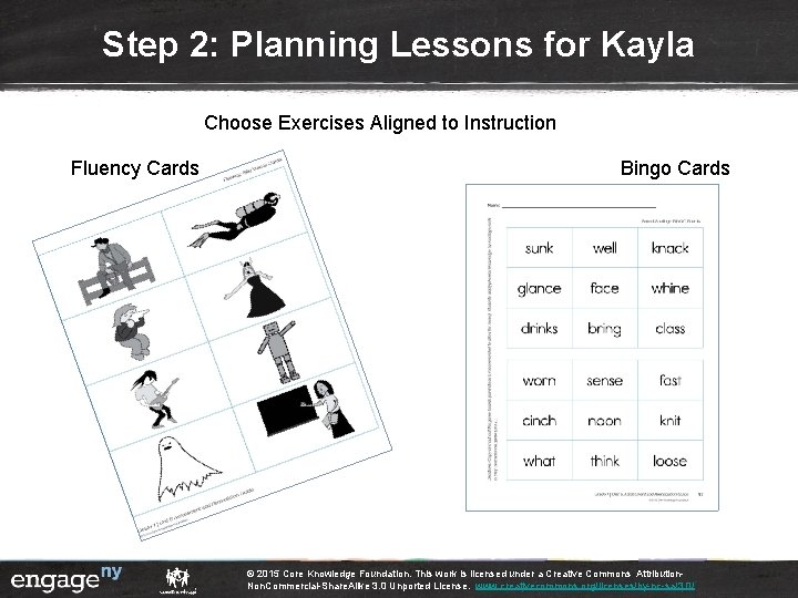 Step 2: Planning Lessons for Kayla Choose Exercises Aligned to Instruction Fluency Cards Bingo