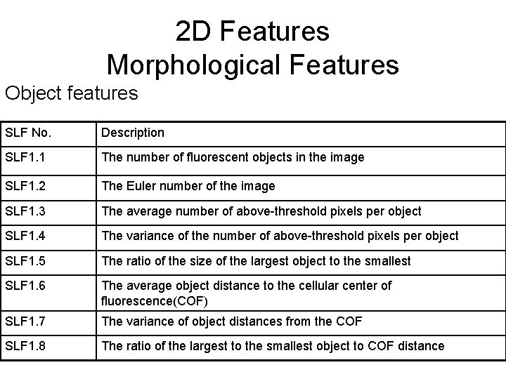 Overview of Feature Design and Classification Result Xiang