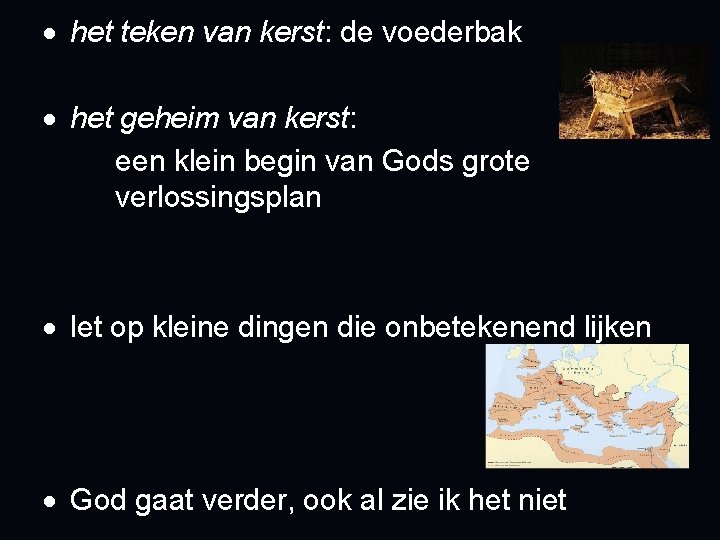  het teken van kerst: de voederbak het geheim van kerst: een klein begin