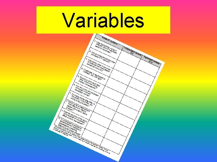 Variables 