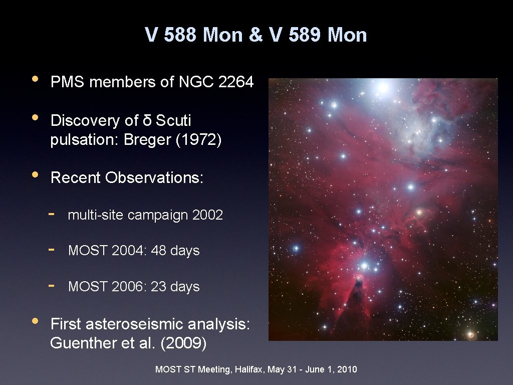 V 588 Mon & V 589 Mon • PMS members of NGC 2264 •