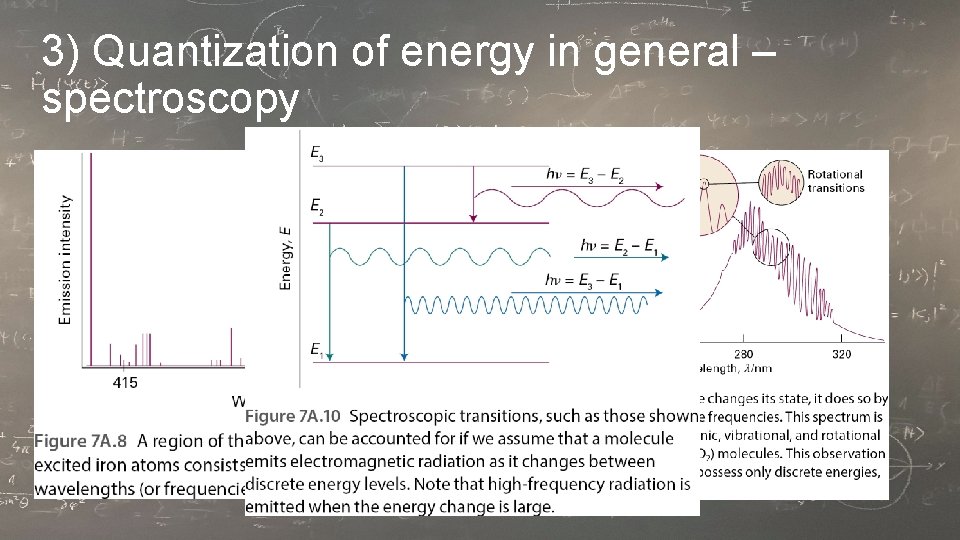 3) Quantization of energy in general – spectroscopy 