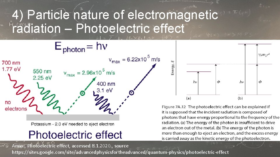4) Particle nature of electromagnetic radiation – Photoelectric effect Anon. , Photoelectric effect, accessed