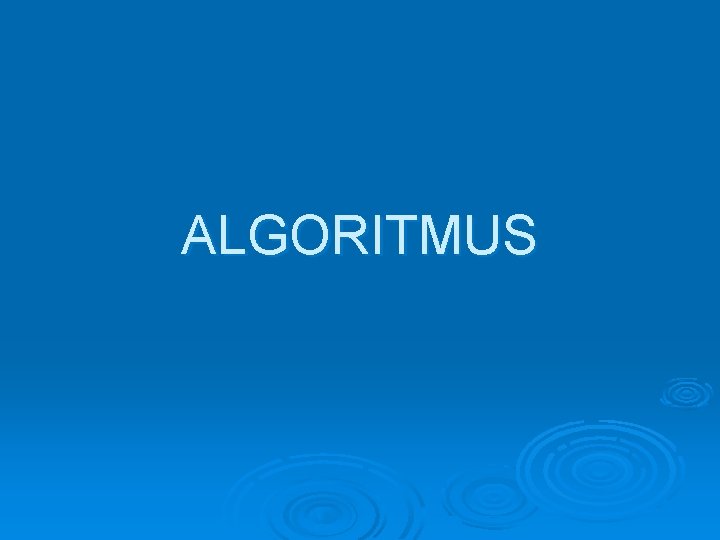 ALGORITMUS 