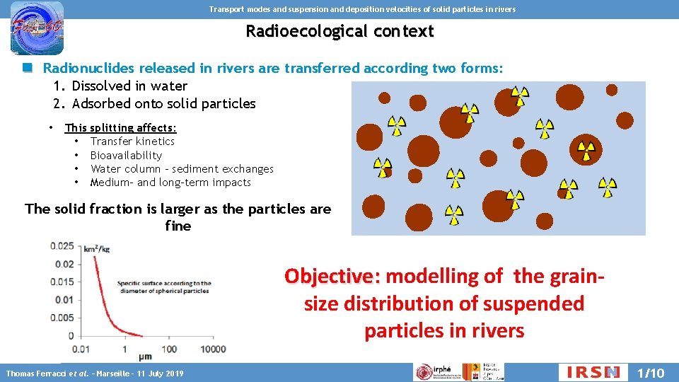 Transport modes and suspension and deposition velocities of solid particles in rivers Radioecological context