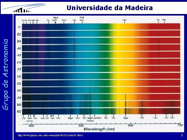 Grupo de Astronomia Universidade da Madeira http: //www. physics. unc. edu/~evans/pub/A 31/Lecture 16 -Stars/
