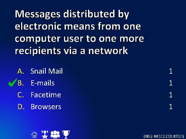 Messages distributed by electronic means from one computer user to one more recipients via