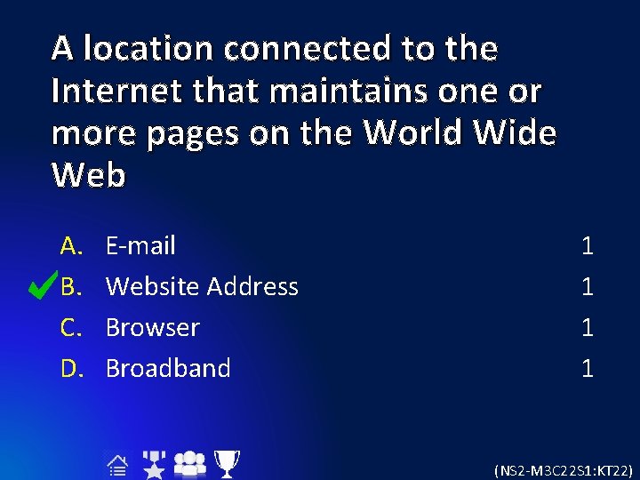 A location connected to the Internet that maintains one or more pages on the