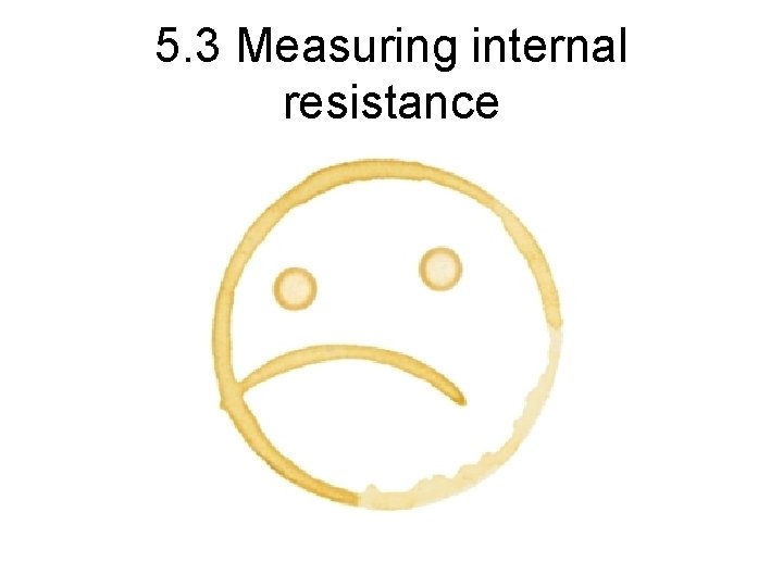 5. 3 Measuring internal resistance 