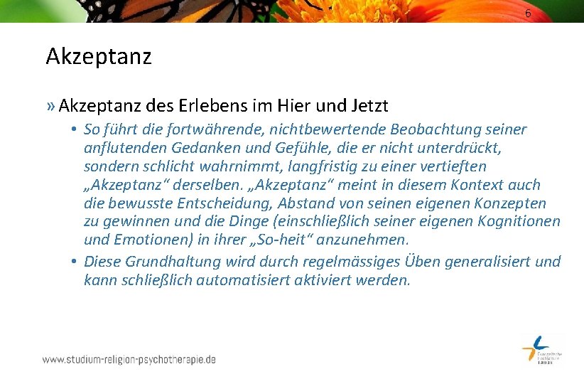 6 Akzeptanz » Akzeptanz des Erlebens im Hier und Jetzt • So führt die