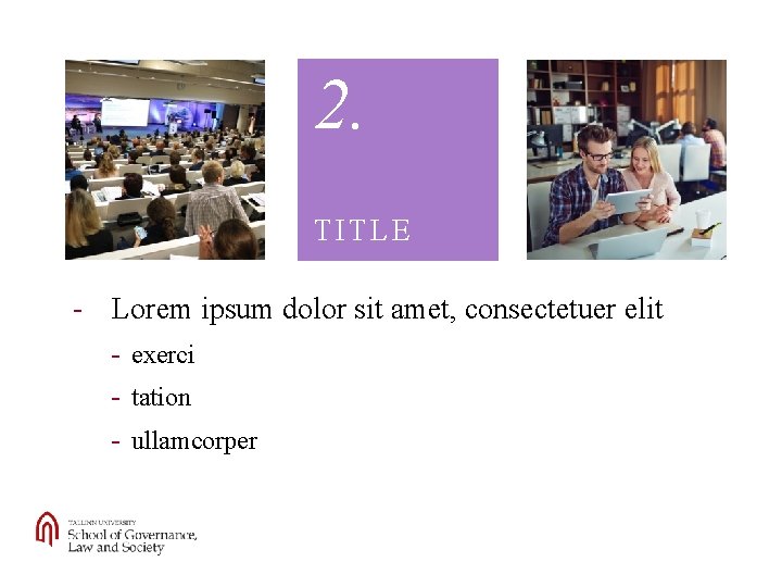 2. TITLE - Lorem ipsum dolor sit amet, consectetuer elit - exerci - tation