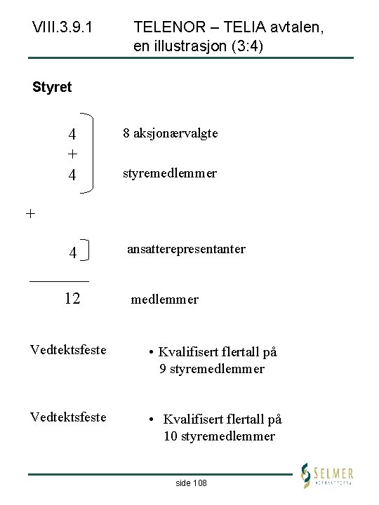 VIII. 3. 9. 1 TELENOR – TELIA avtalen, en illustrasjon (3: 4) Styret 4