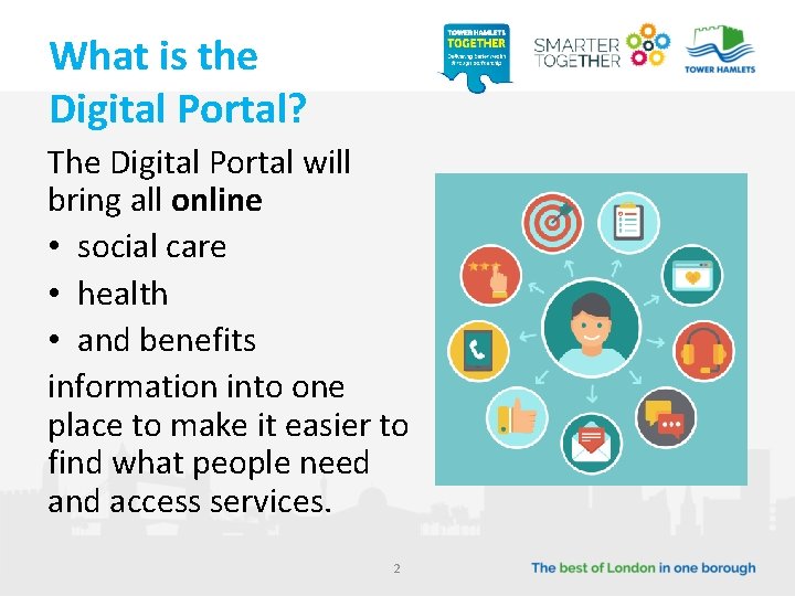 What is the Digital Portal? The Digital Portal will bring all online • social