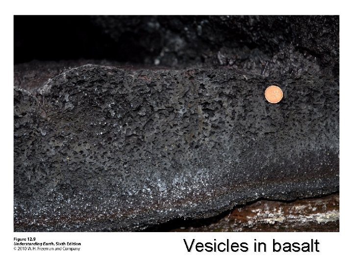 Vesicles in basalt 