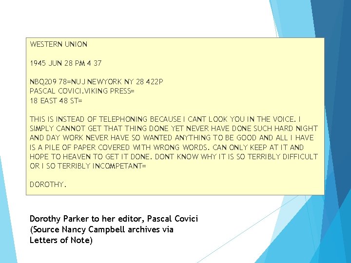 WESTERN UNION 1945 JUN 28 PM 4 37 NBQ 209 78=NUJ NEWYORK NY 28