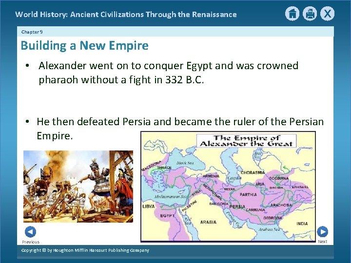 World History: Ancient Civilizations Through the Renaissance Chapter 9 Building a New Empire •